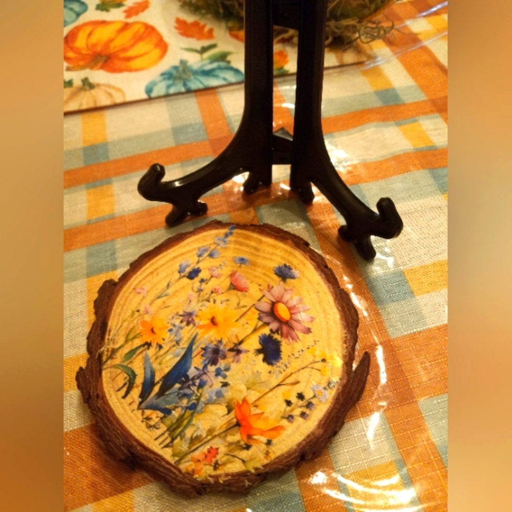 Wood Coaster w/Stand